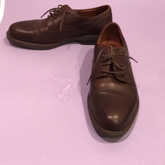 Men’s Size 10 D Brown Leather Shoes by Today’s Man - Picture 1 of 4